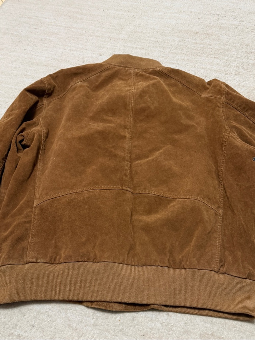 Flavor Pig Leather Brown Suede Bomber F19 Army Air Force Jacket Men's XL - Picture 7 of 9